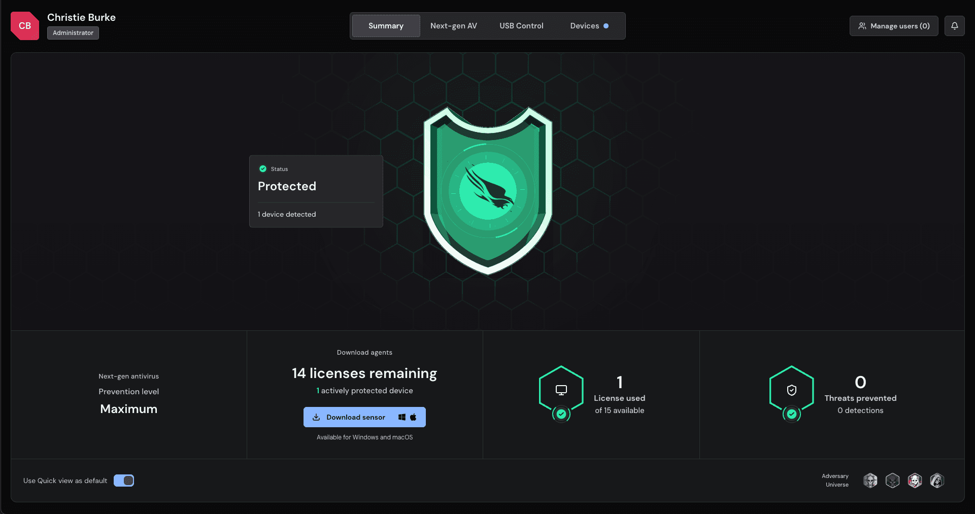 Simplified cybersecurity platform experience for SMB users content image